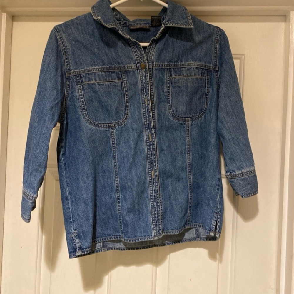 Relativity Denim Button Down Women’s Size Medium … - image 1